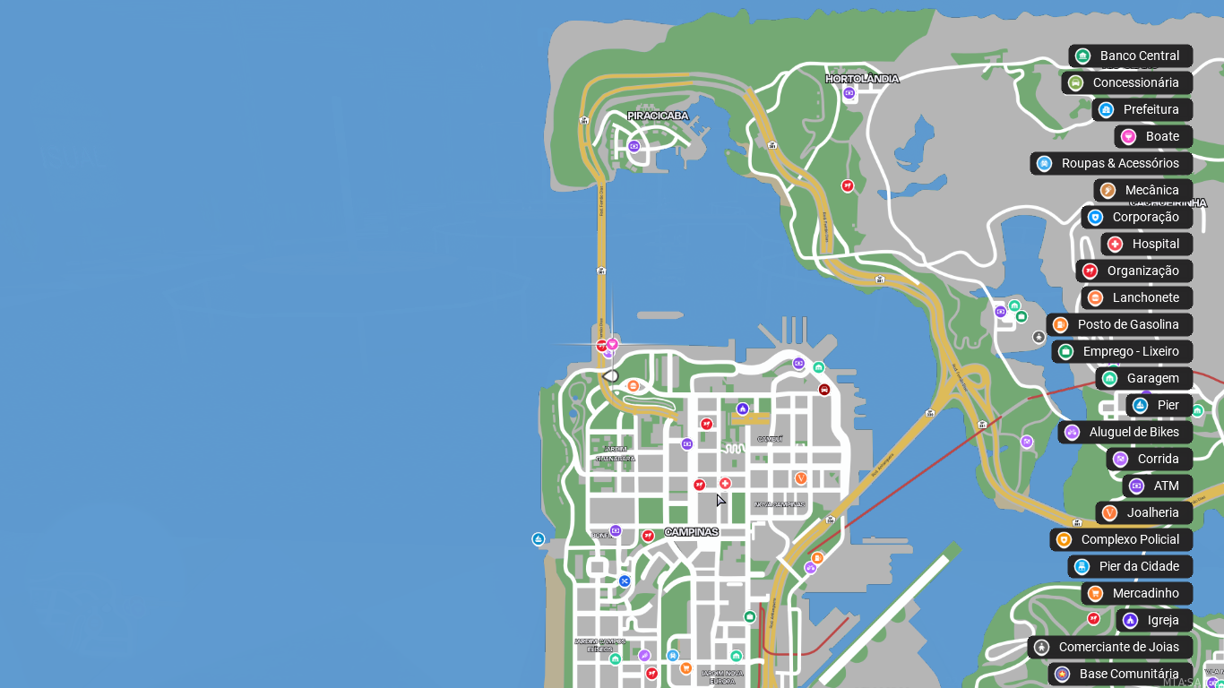 Localização da boate Ballas
